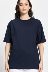 Oversized Fit Classic T-Shirt (Navy Blue)