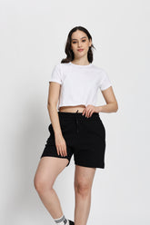 Regular Fit Crop Top (White)