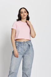 Regular Fit Crop Top (Light Pink)