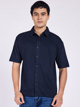 Oversized Fit Shirt (Navy Blue)