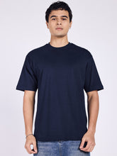 Oversized Fit Premium T-Shirt (Navy Blue)