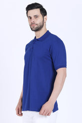 Regular Fit Half Sleeve Polo T-Shirt (Royal Blue)