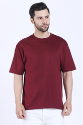 Oversized Fit T-shirt (Maroon)