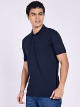 Regular Fit Half Sleeve Polo T-Shirt (Navy Blue)