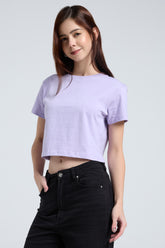 Regular Fit Crop Top (Lavender)