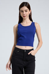 Regular Fit Crop Tank Top (Royal Blue)