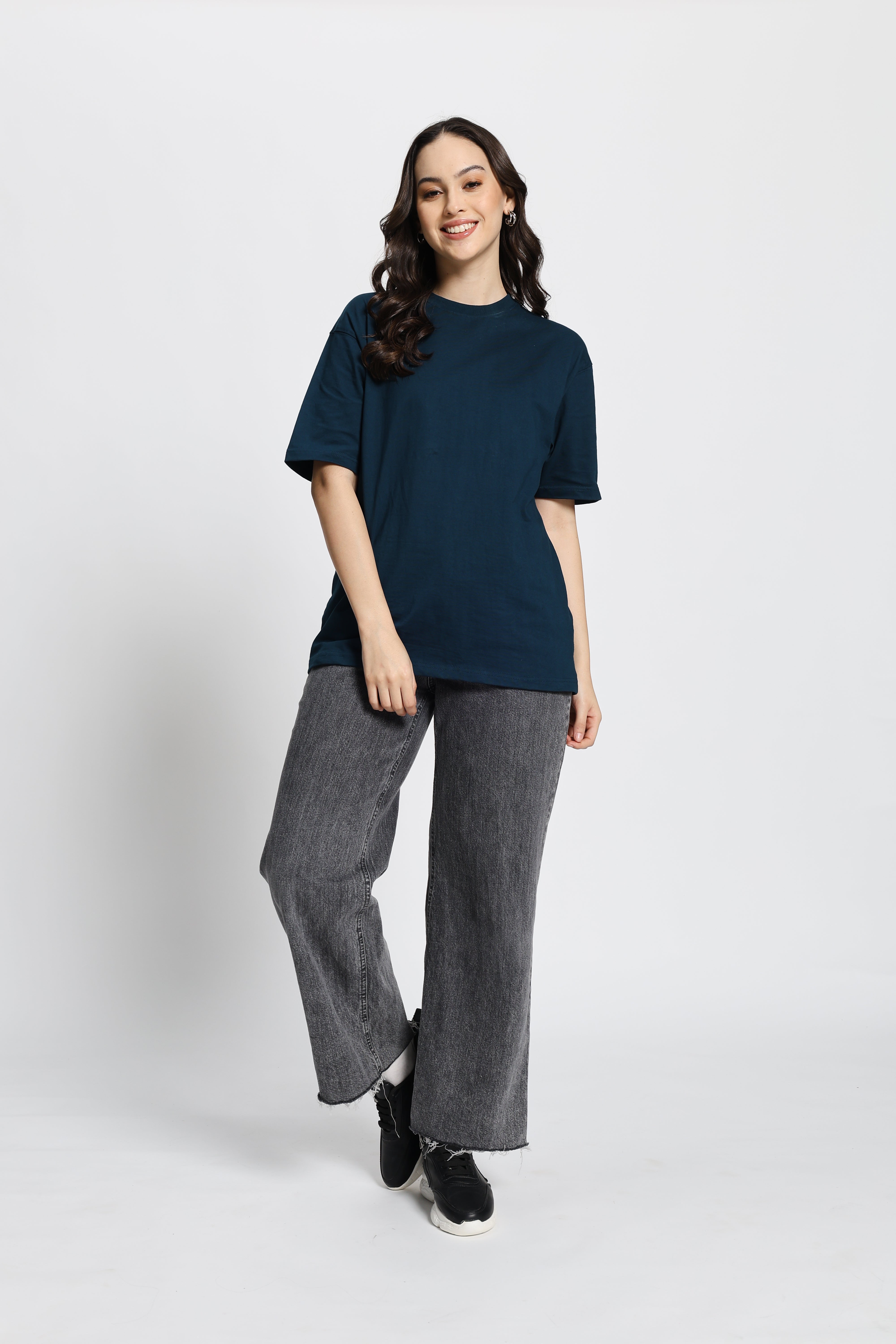 Oversized Fit Classic T-Shirt (Petrol Blue)