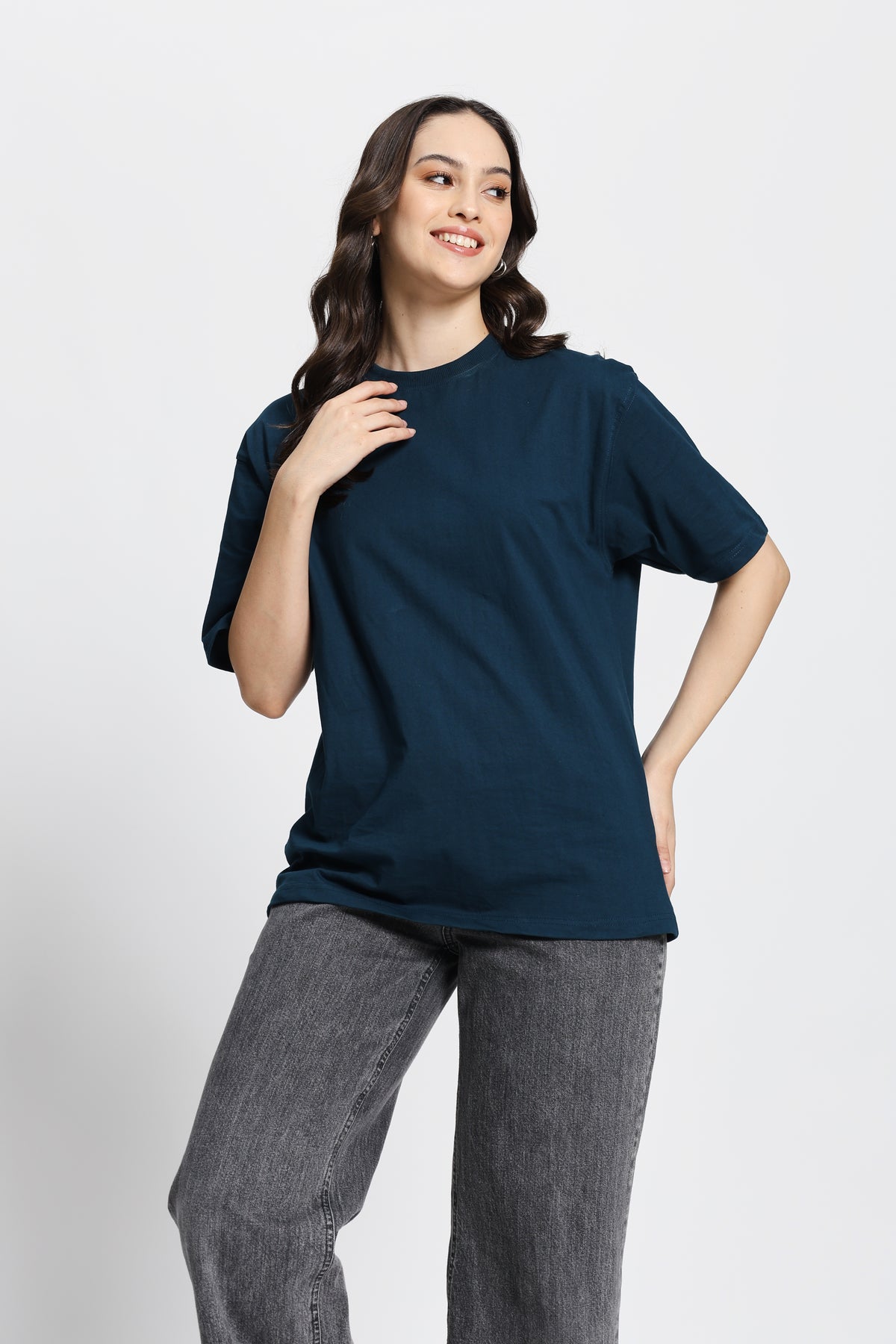 Oversized Fit Classic T-Shirt (Petrol Blue)