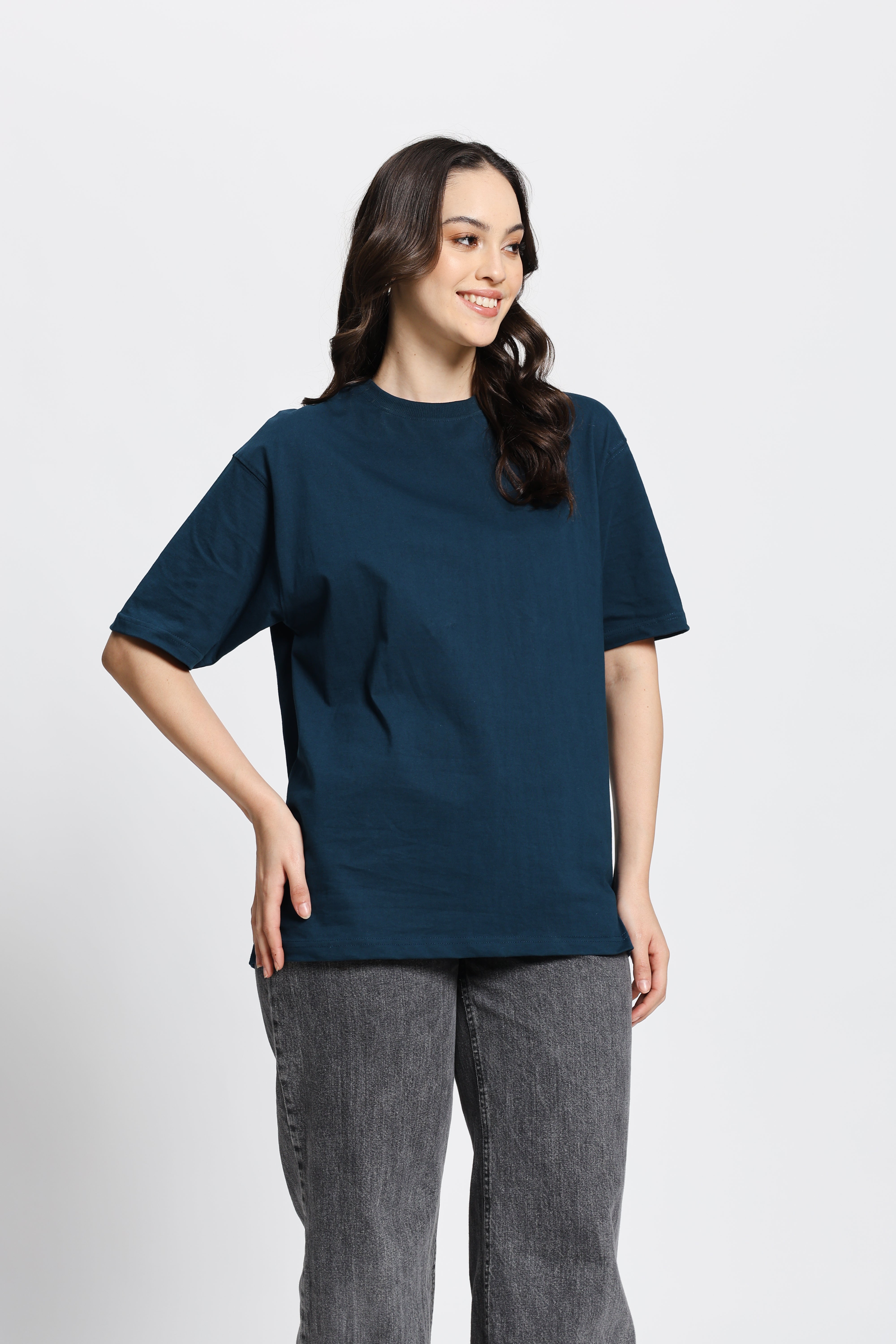 Oversized Fit Classic T-Shirt (Petrol Blue)