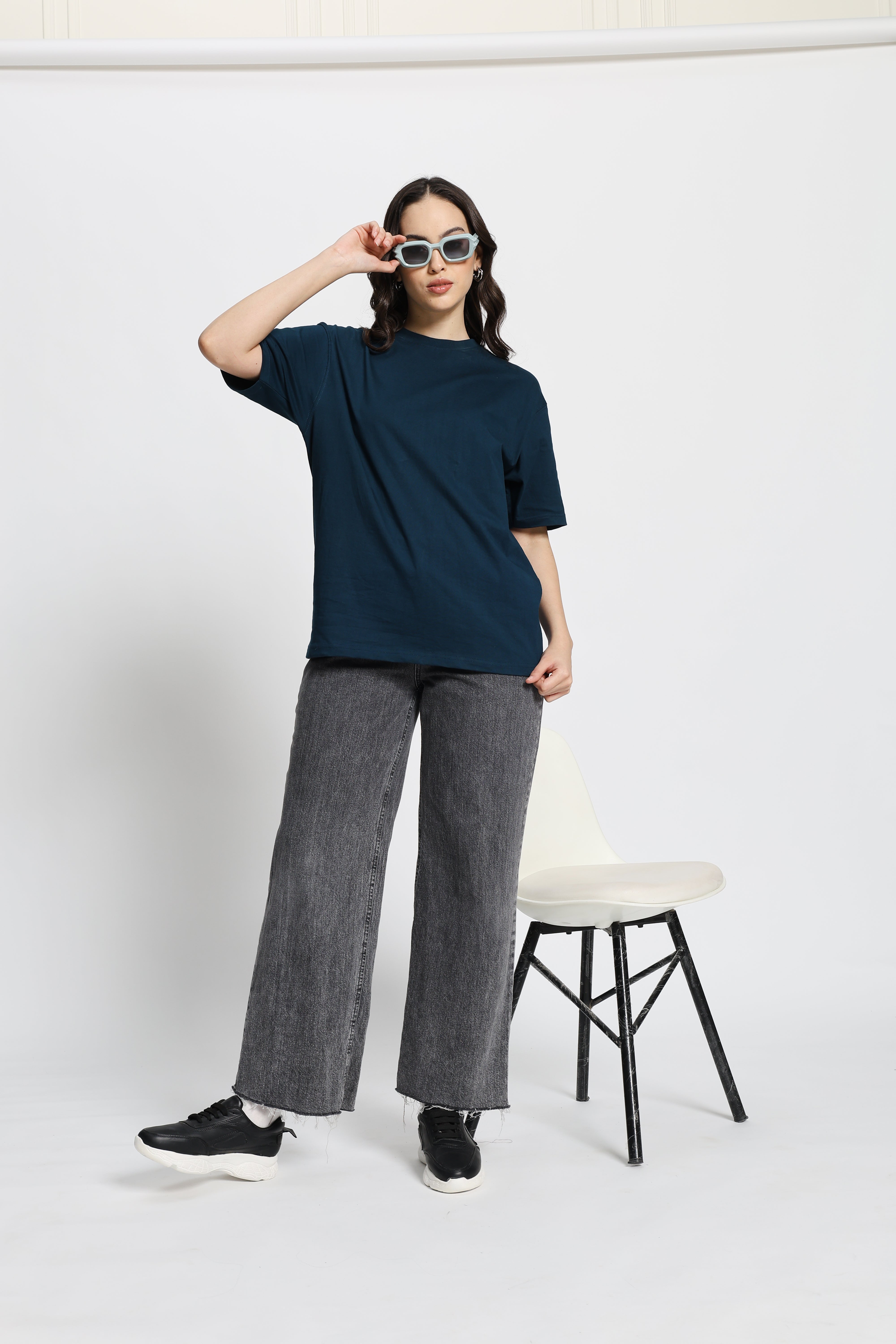 Oversized Fit Classic T-Shirt (Petrol Blue)