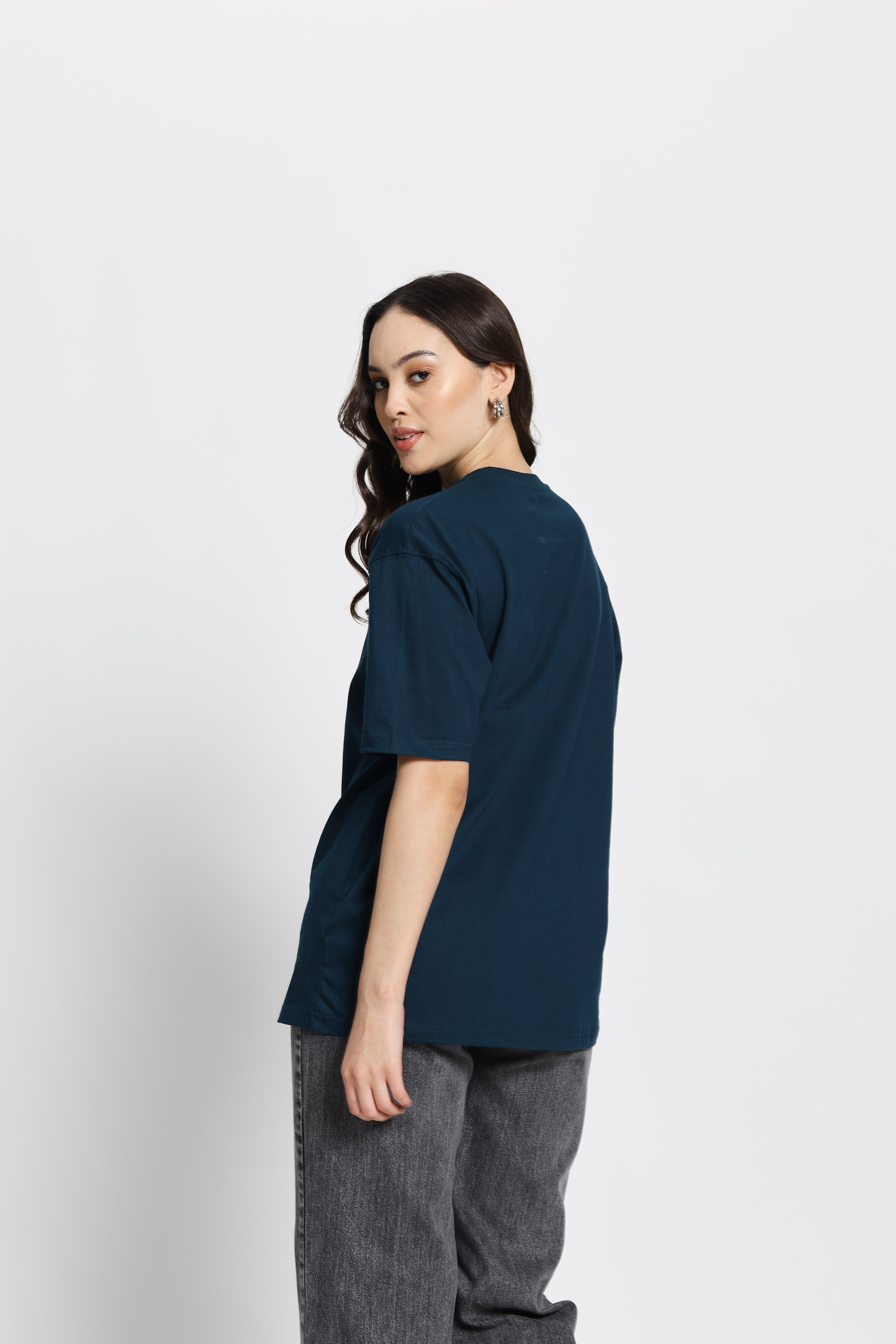 Oversized Fit Classic T-Shirt (Petrol Blue)