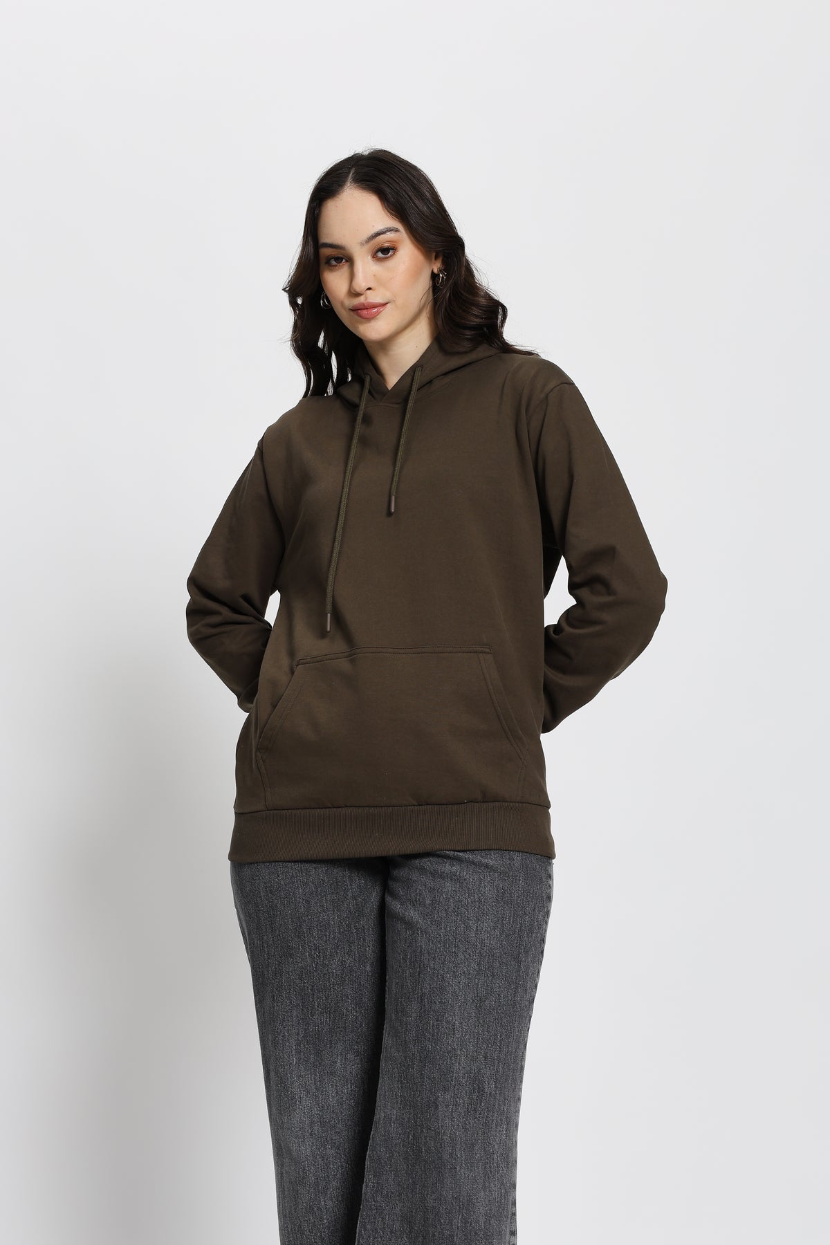 Regular Fit Hoodie (Olive Green)