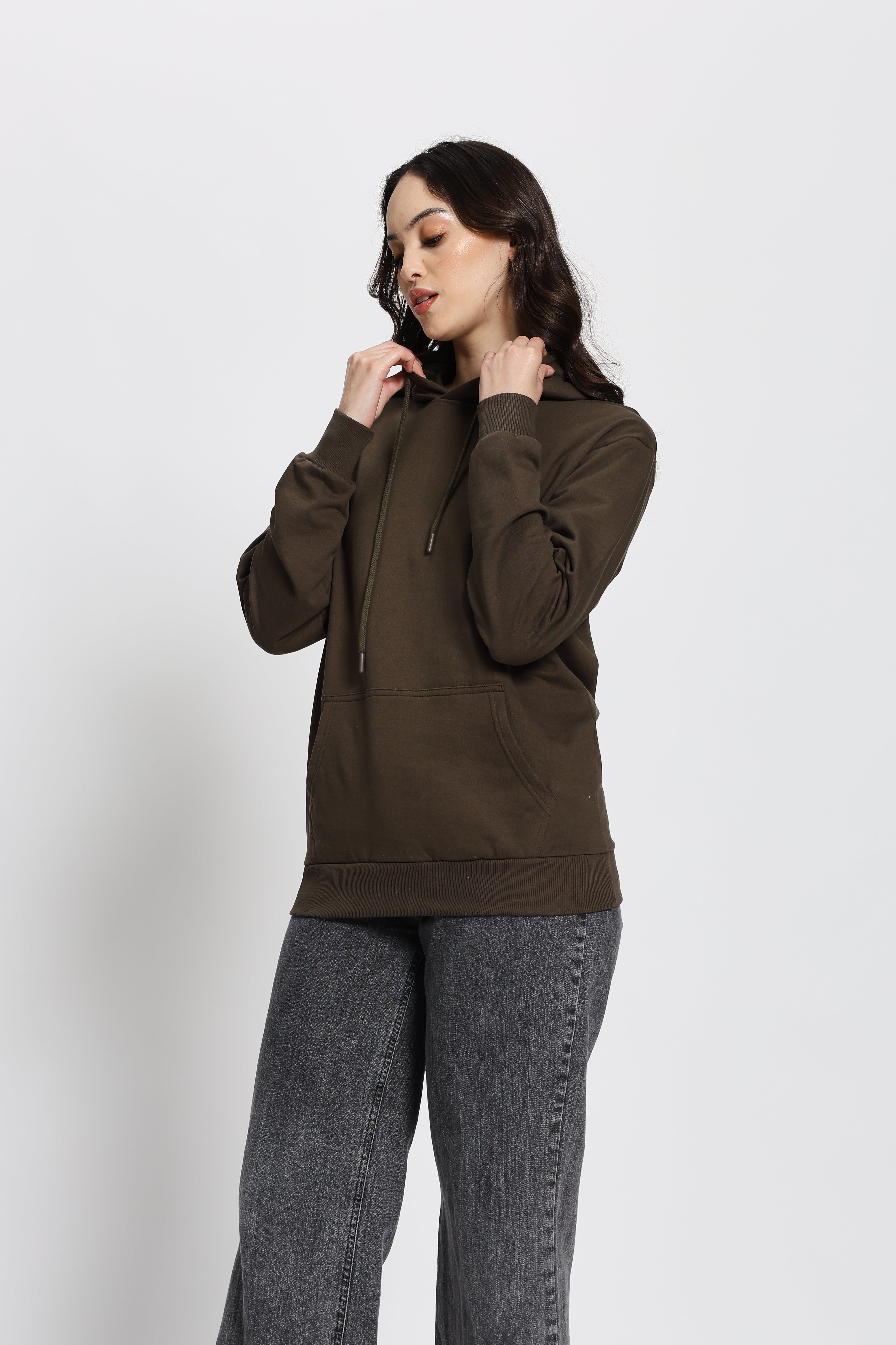 Regular Fit Hoodie (Olive Green)