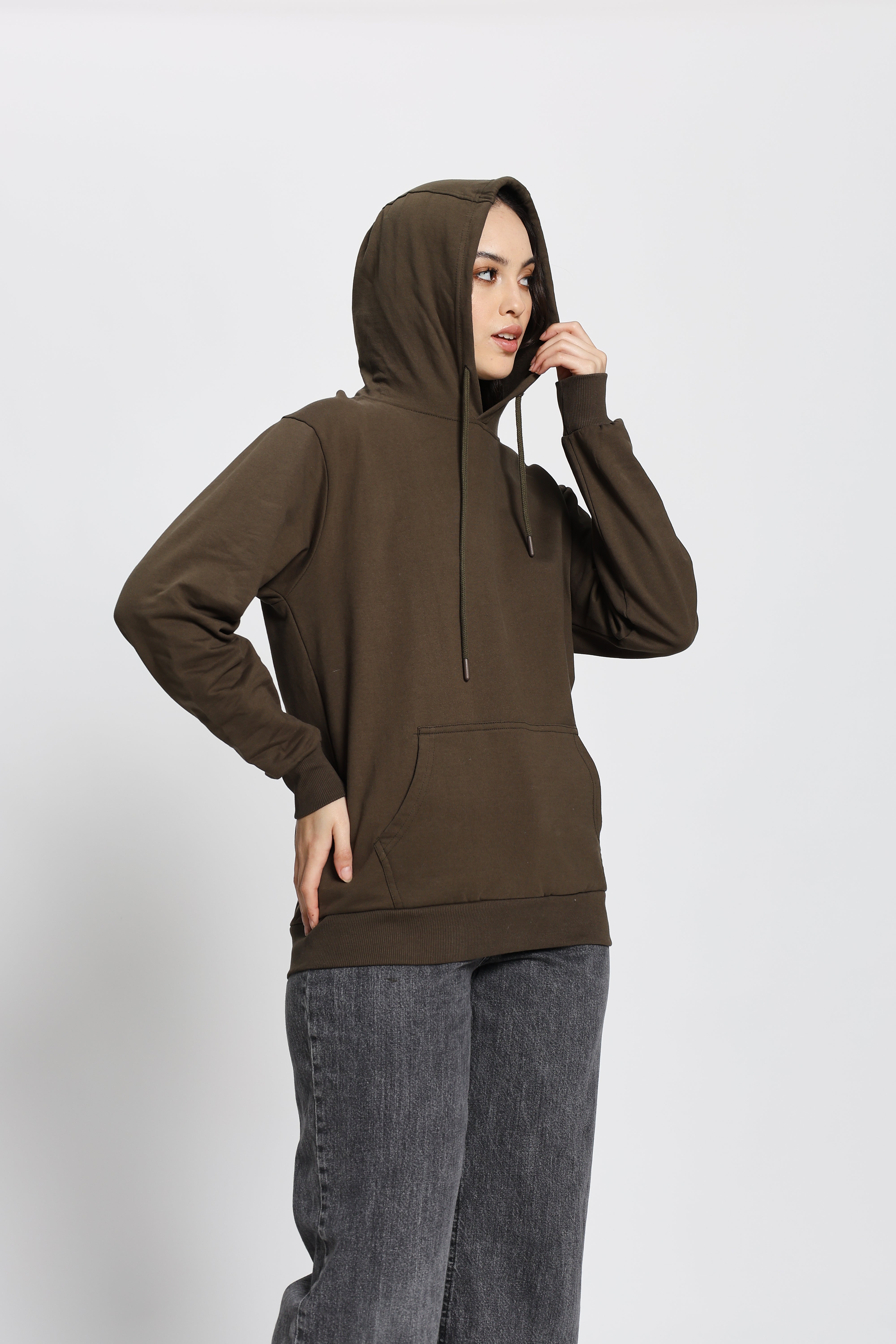 Regular Fit Hoodie (Olive Green)