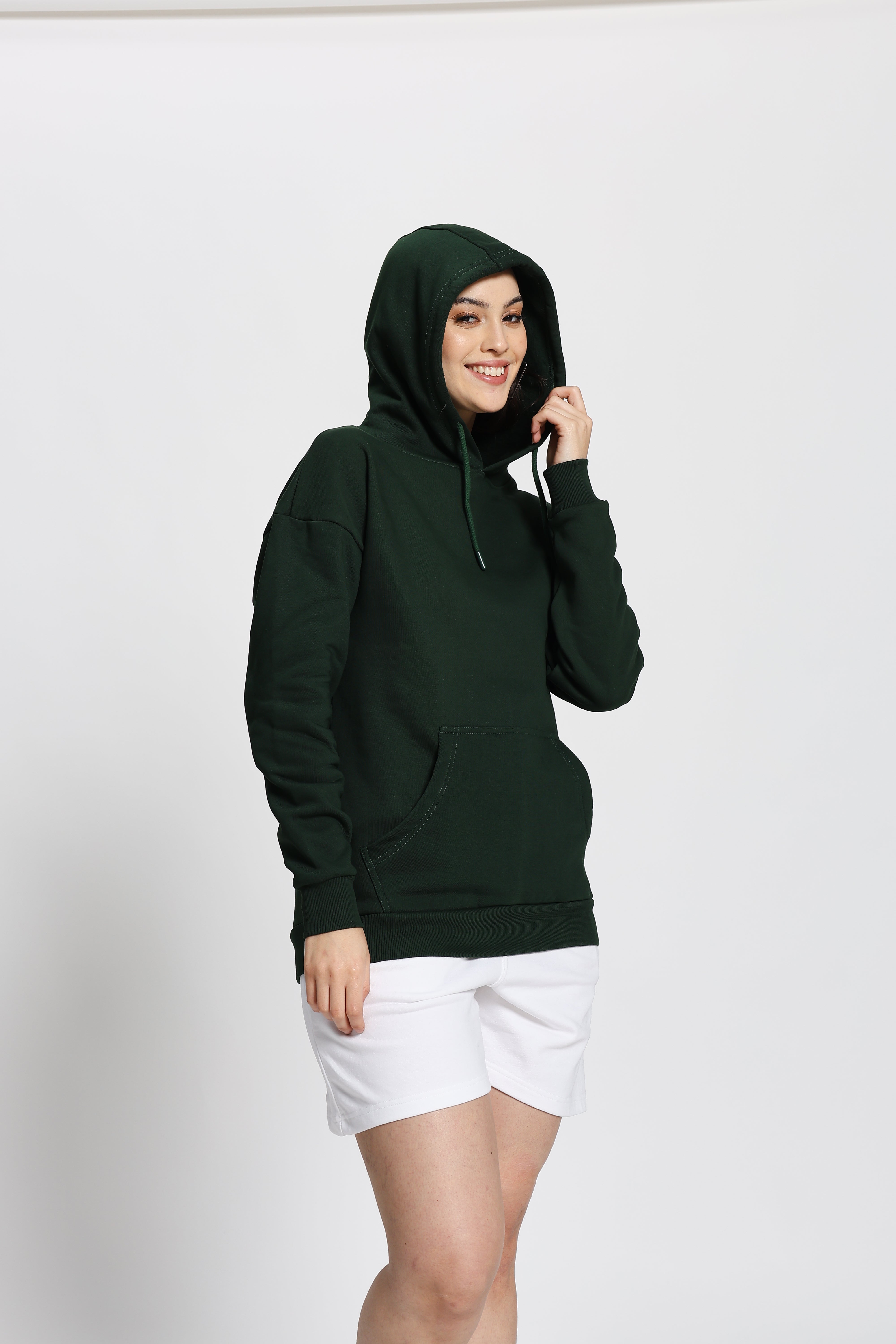 Oversized Fit Hoodie (Bottle Green)