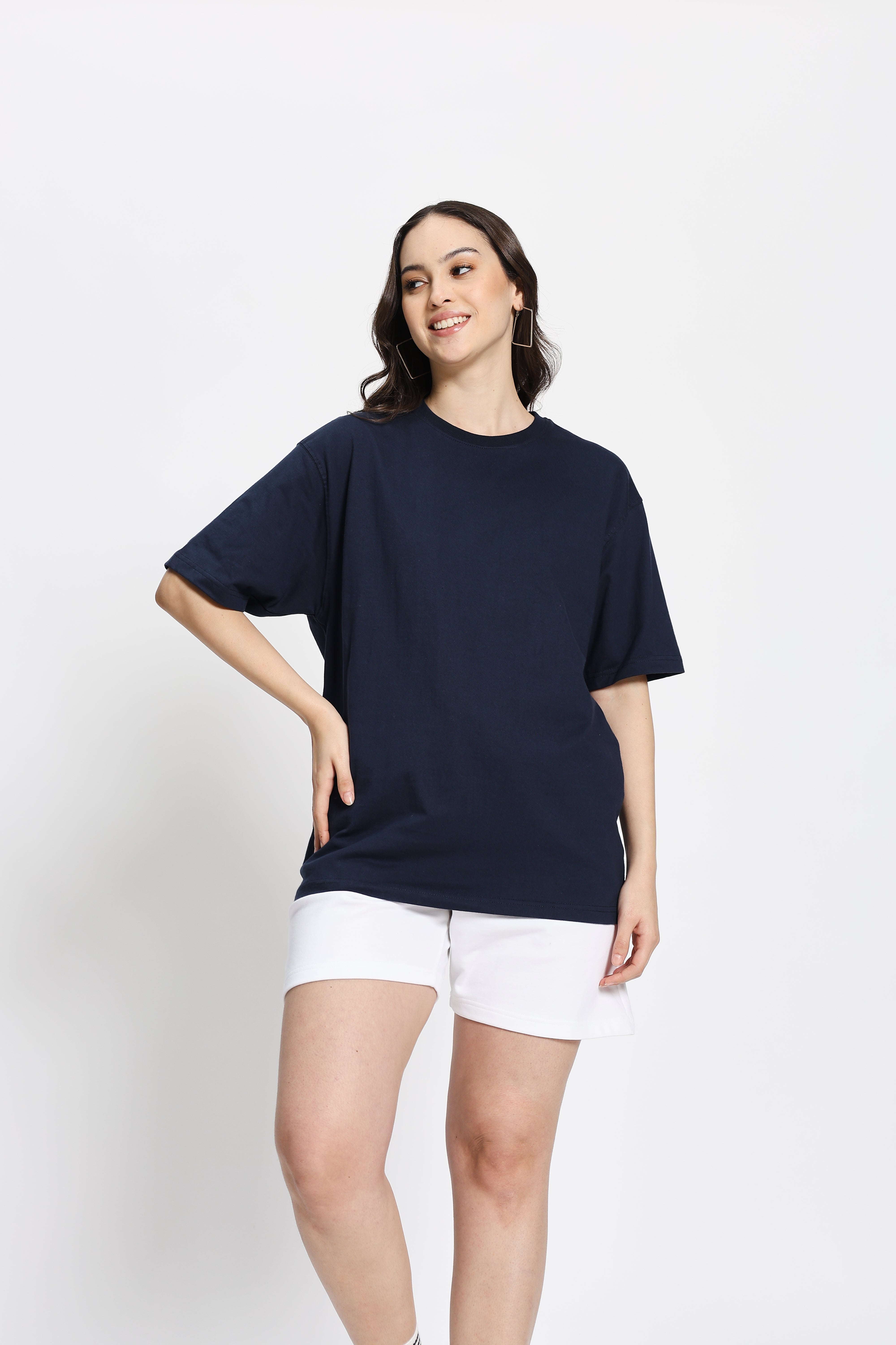 Oversized Fit Classic T-Shirt (Navy Blue)