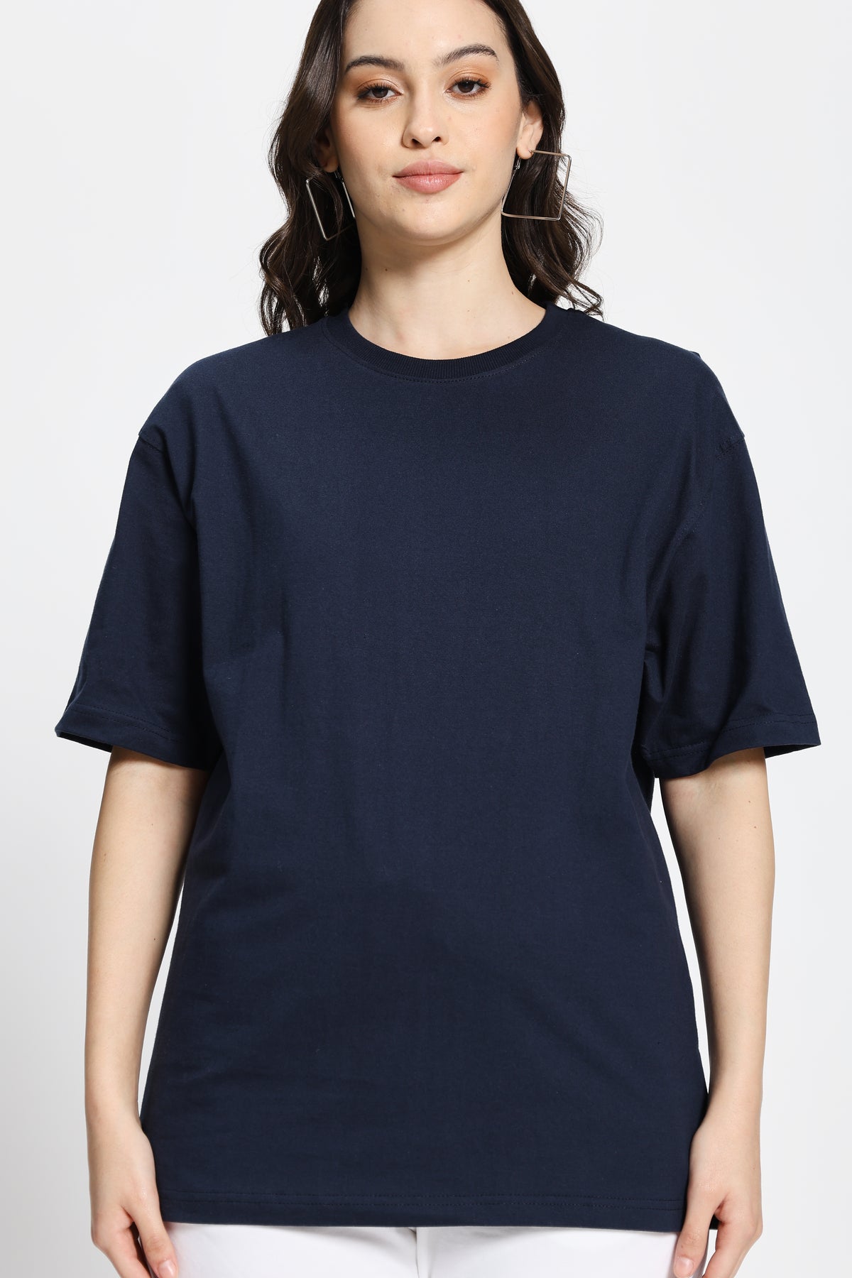 Oversized Fit Classic T-Shirt (Navy Blue)
