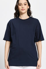 Oversized Fit Classic T-Shirt (Navy Blue)