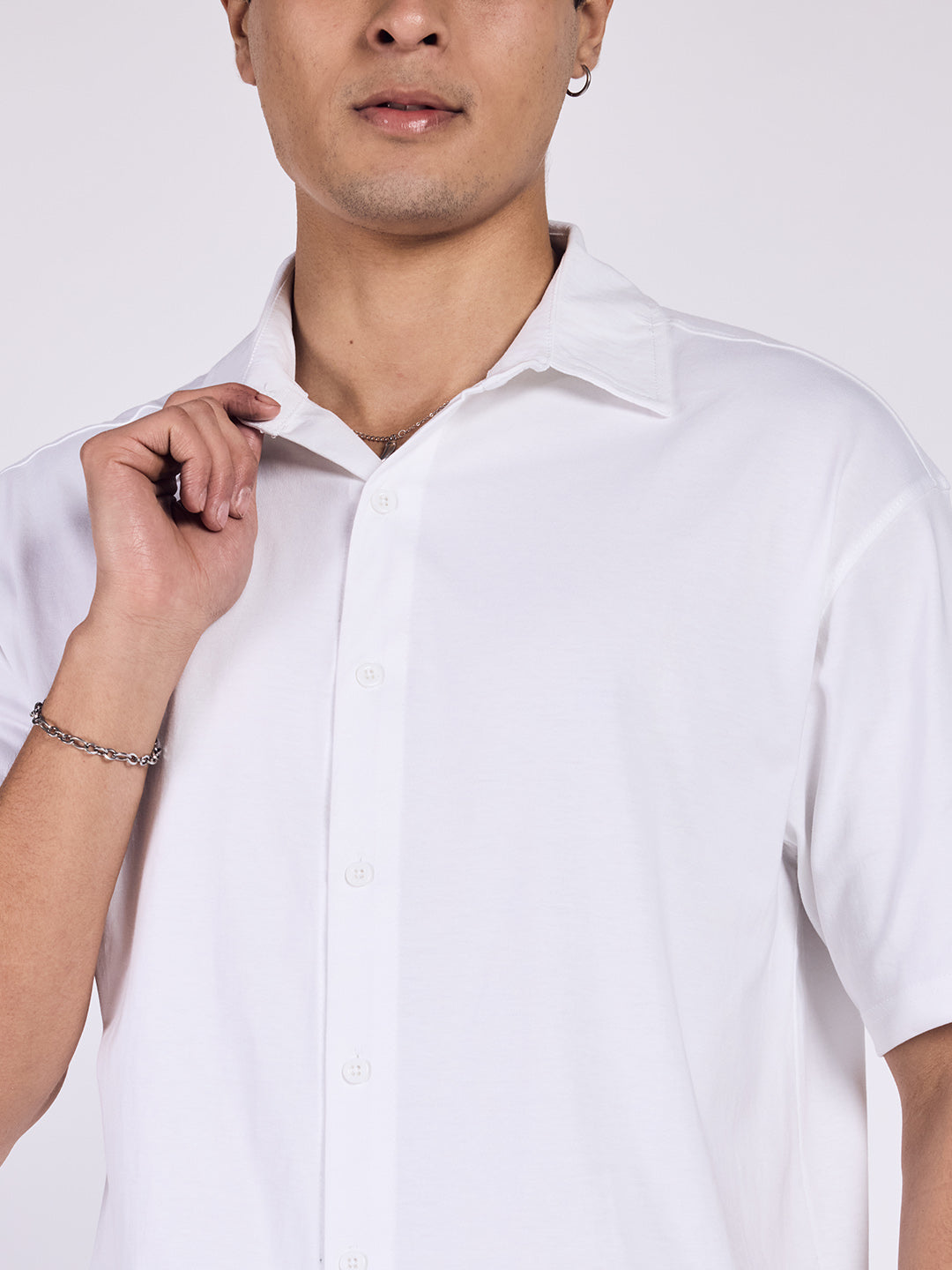 Oversized Fit Shirt (White)