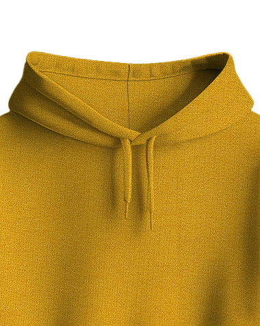 Regular Fit Crop Hoodie (Mustard Yellow)