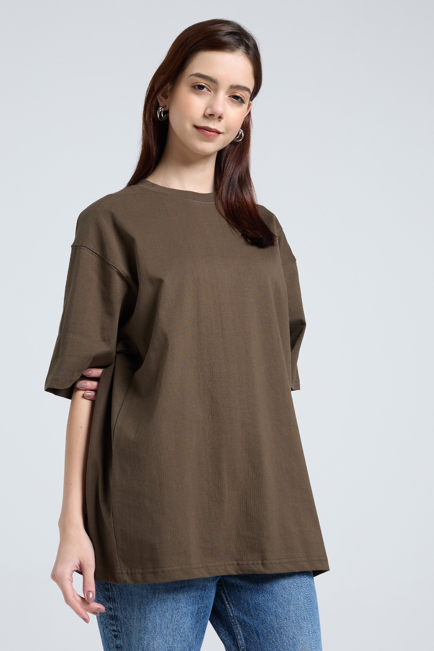 Oversized Fit Classic T-Shirt (Olive Green)